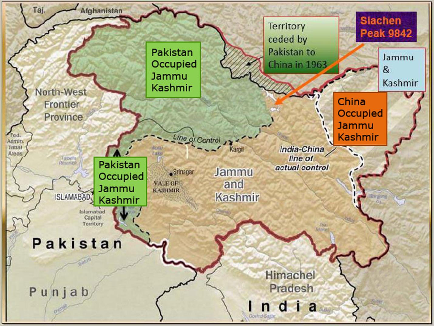 Kashmir Conundrum map